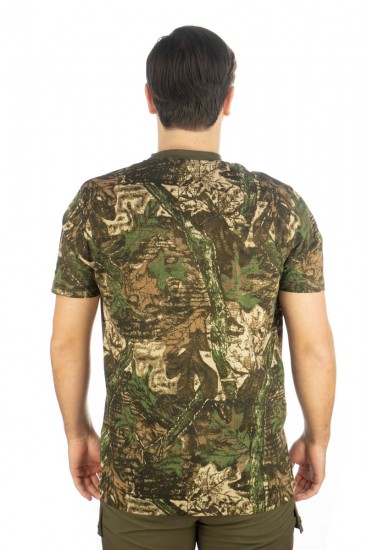 2x T-Shirt = Doppelpack = 2 Stück oliv und camouflage Jagd-T-Shirt OS-TRACHTEN